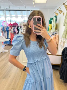 Dust It Off Smocked Midi Dress