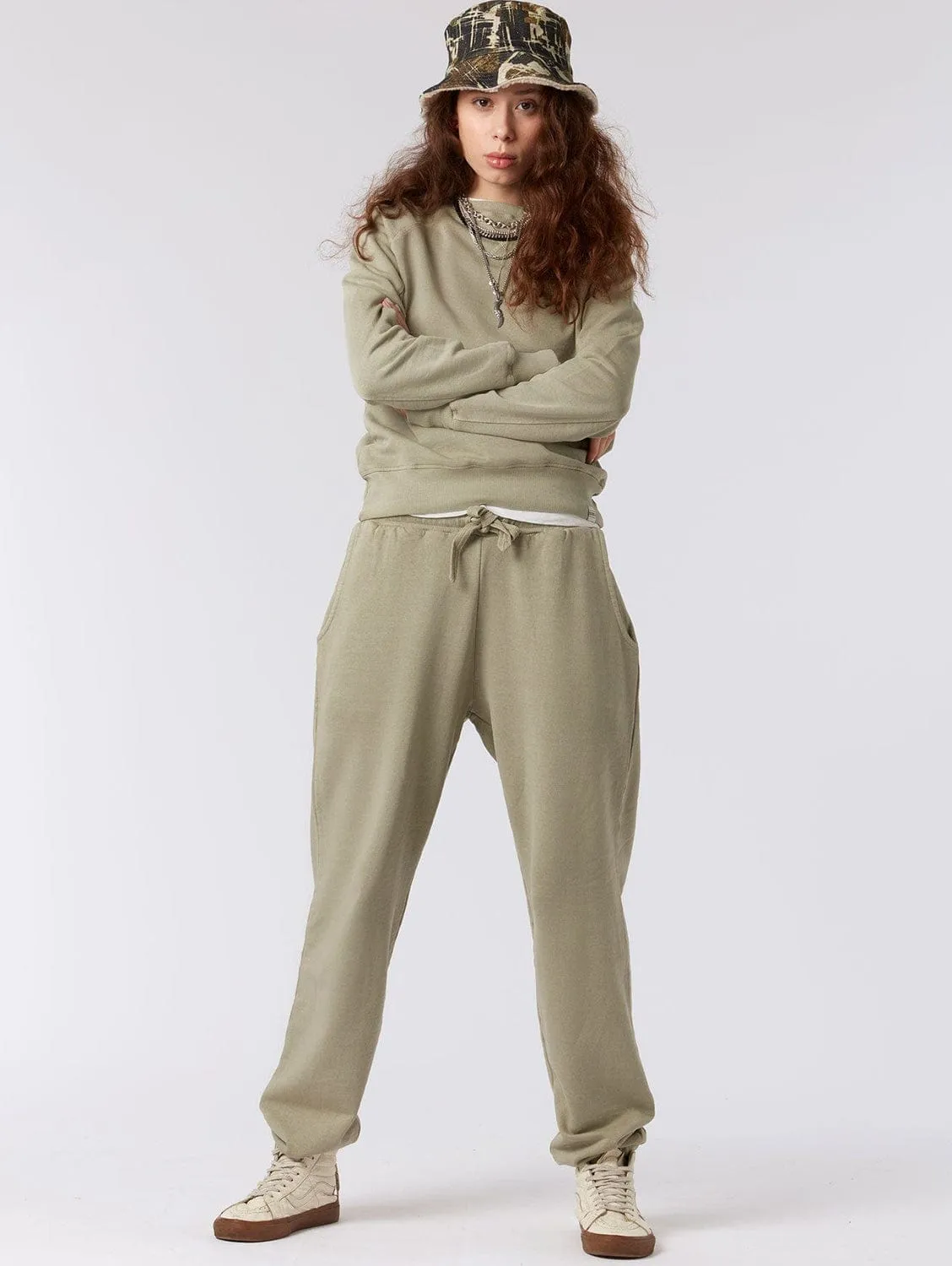 Evie Women's Organic Cotton Tracksuit Bottoms | Clay