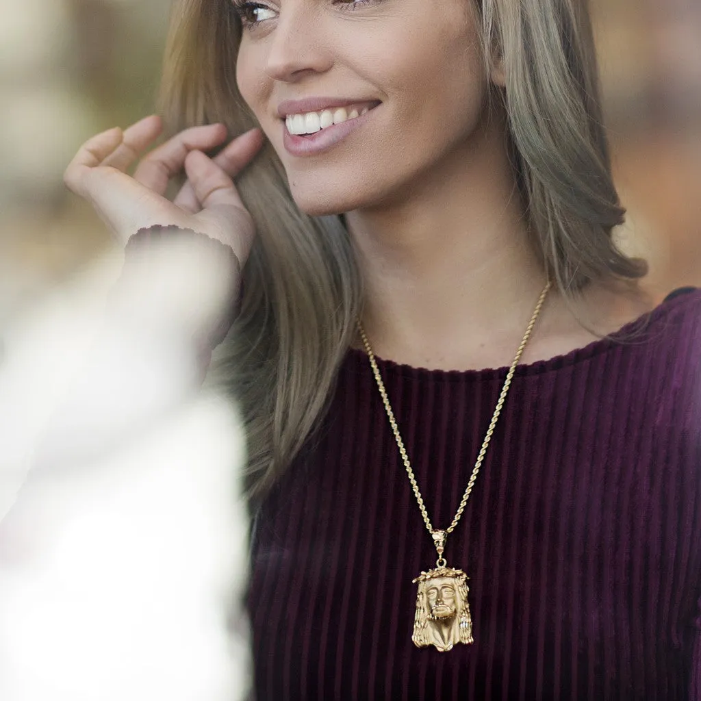 Face of Christ Pendant with Necklace