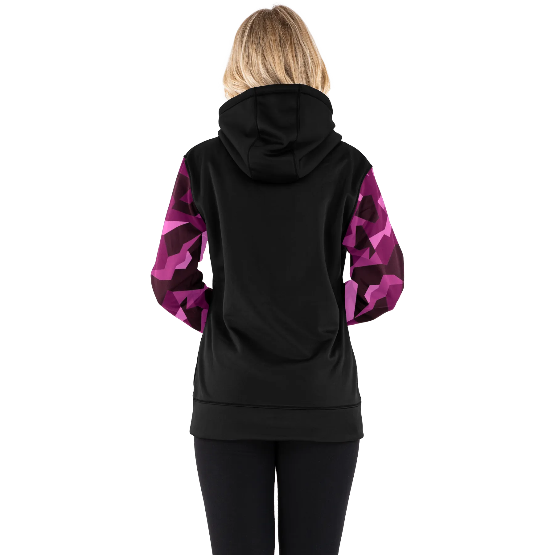 FXR Women's Helium Tech Pullover Fleece Plum Camo/Black