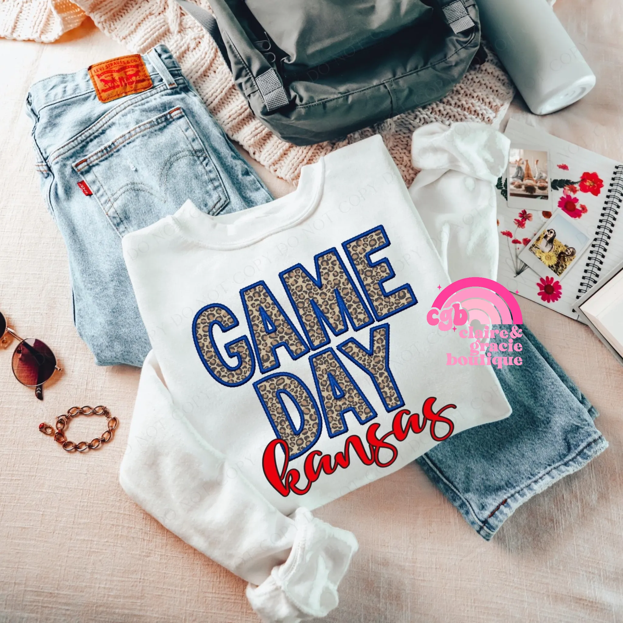 Game Day KANSAS | Blue Red Leopard