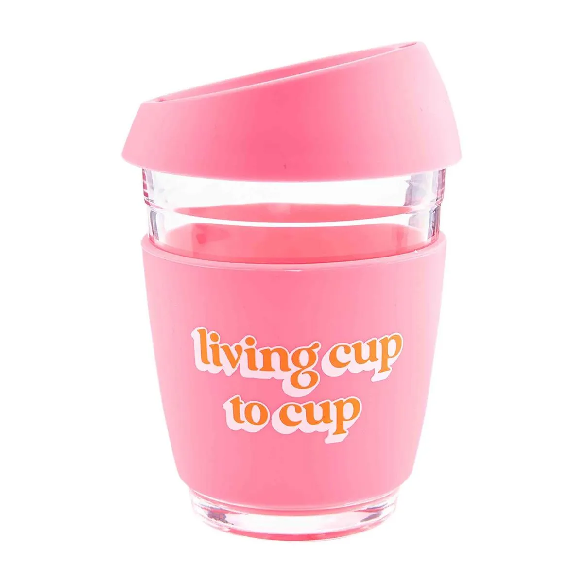 Glass Travel Mug - Pink