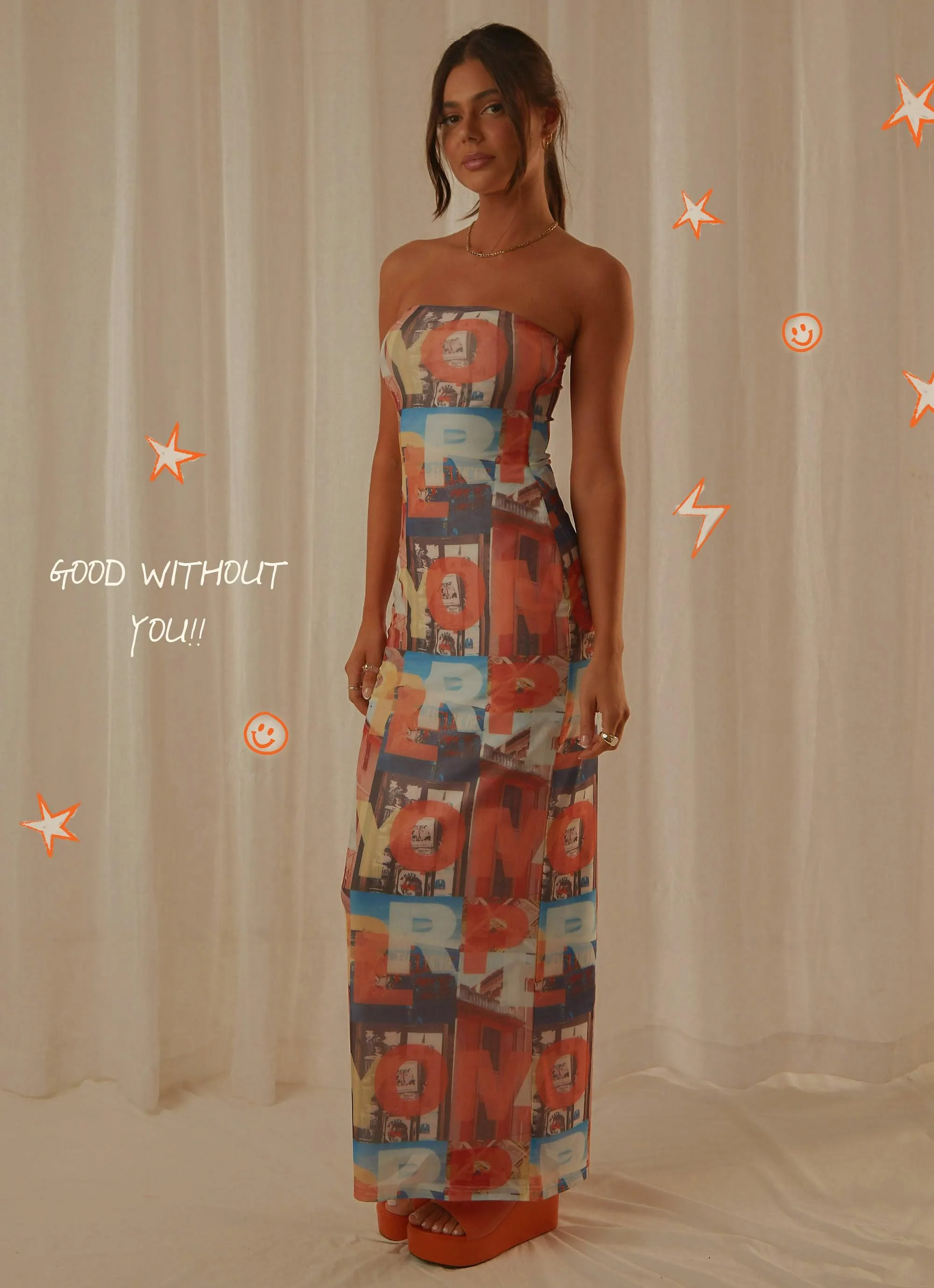 Good Without You Maxi Dress - PM Film Graphic