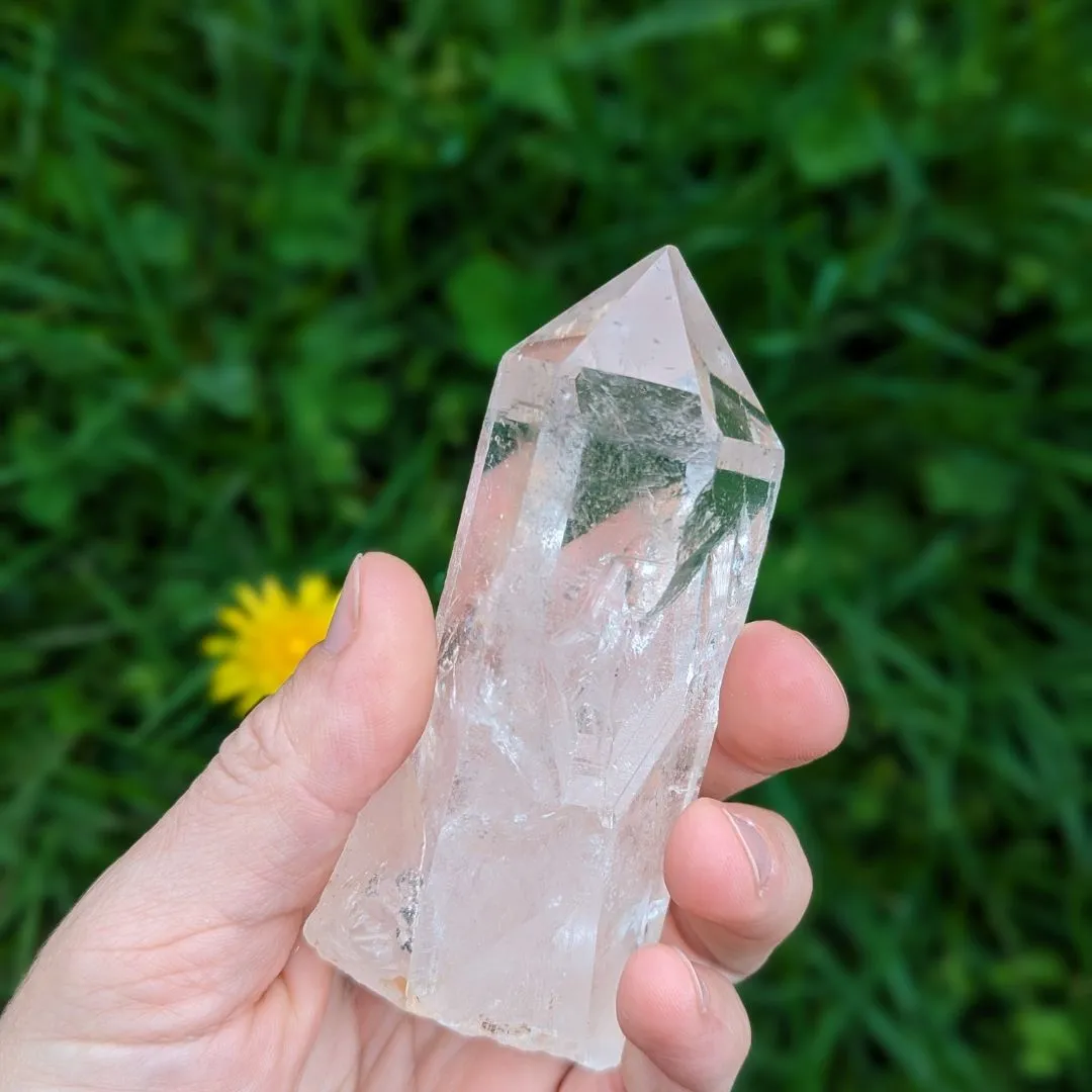 Gorgeous Lemurian Seed Clear Quartz Natural Point from Brazil ~ Program and Amplify Energy