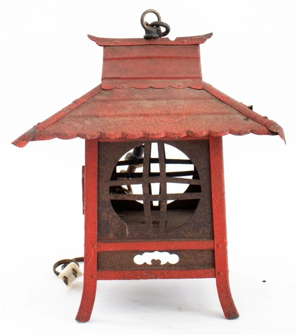 Japanese Style Tole Peinte "Minka" Lantern