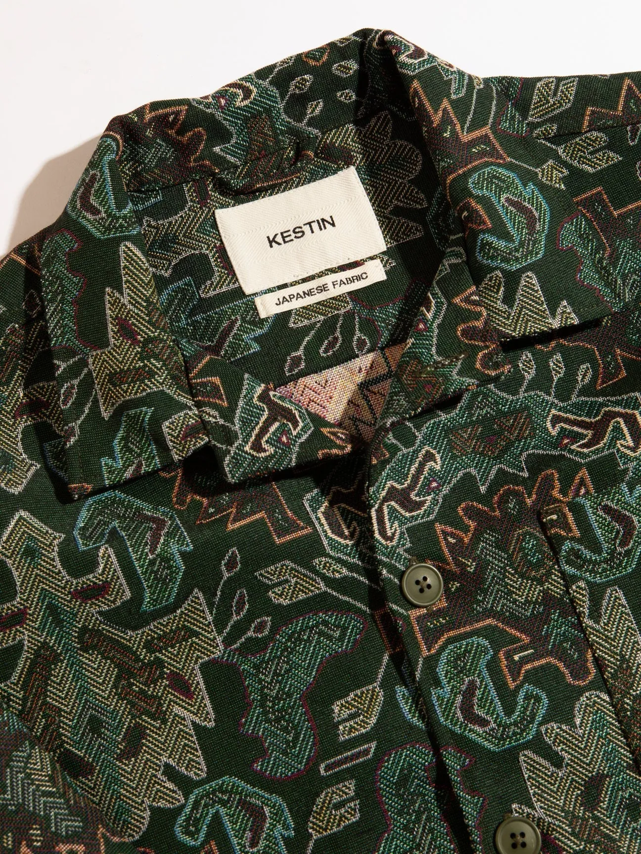 KESTIN Ormiston Jacket in Dark Olive Jacquard