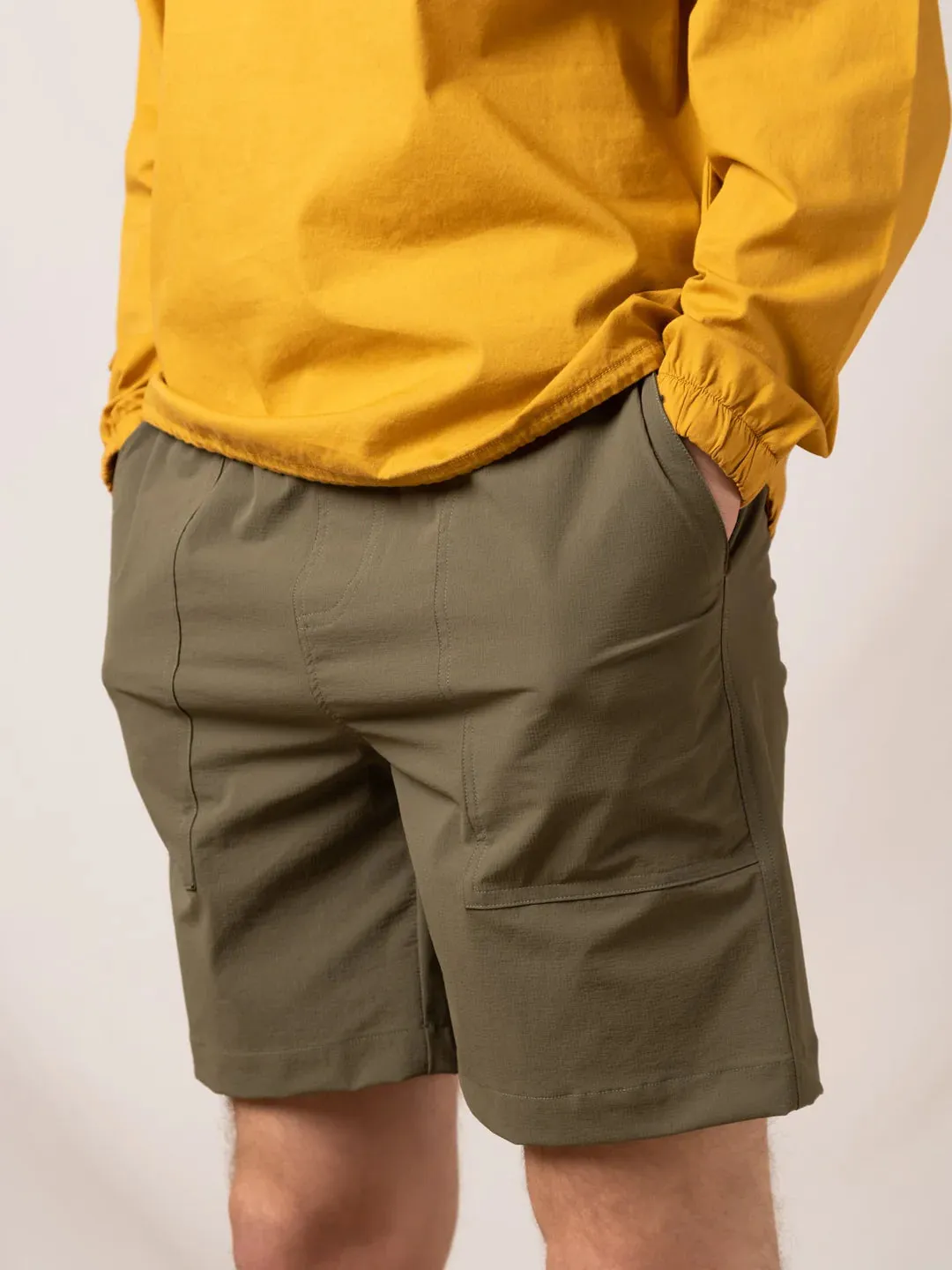 KESTIN Pease Short in Light Olive Japanese Cordura Ripstop