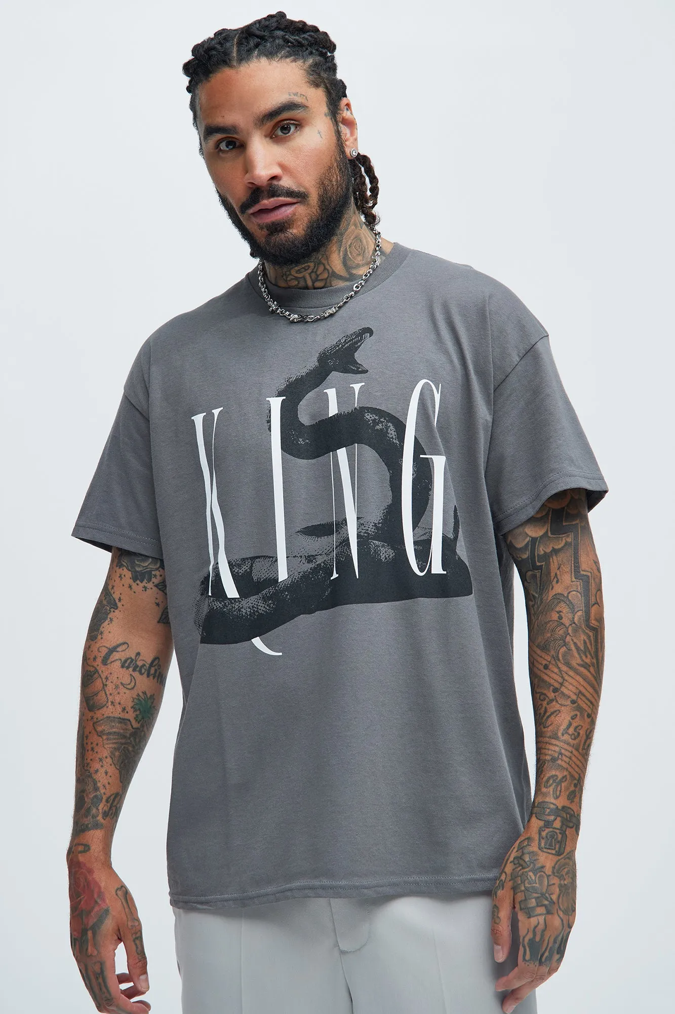 King Vicious Short Sleeve Tee - Charcoal