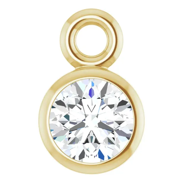 Lab-Grown Diamond Bezel Dangle