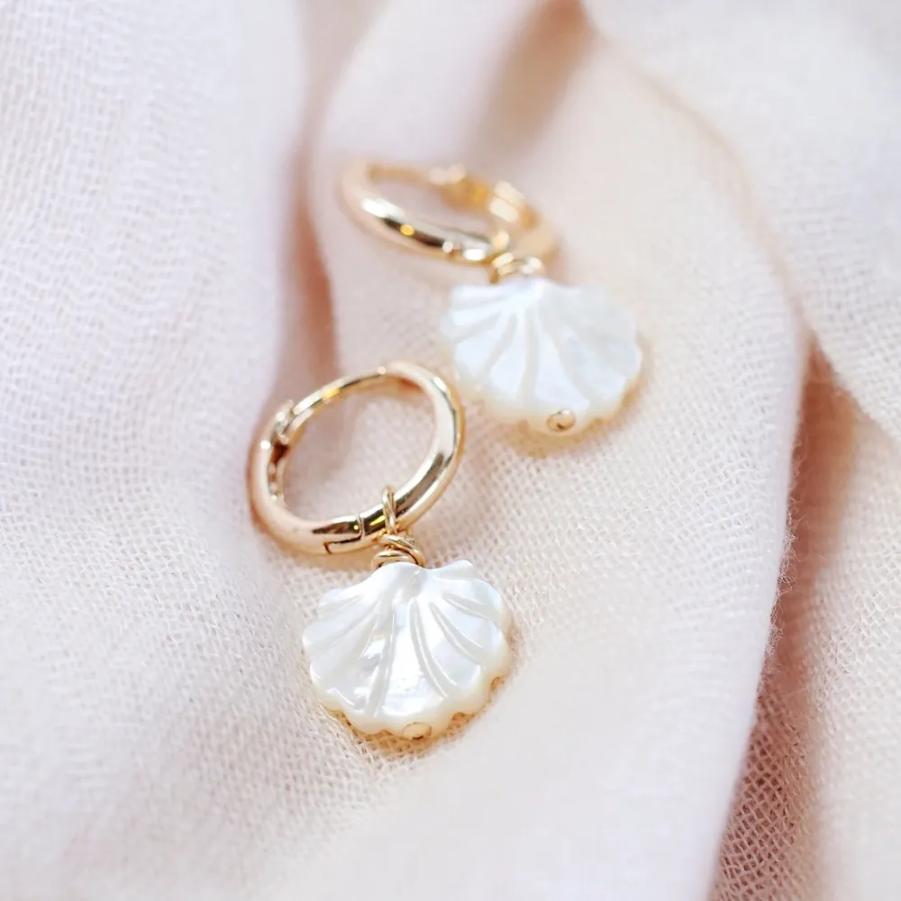 Lanikai Mother of Pearl Shell Earrings