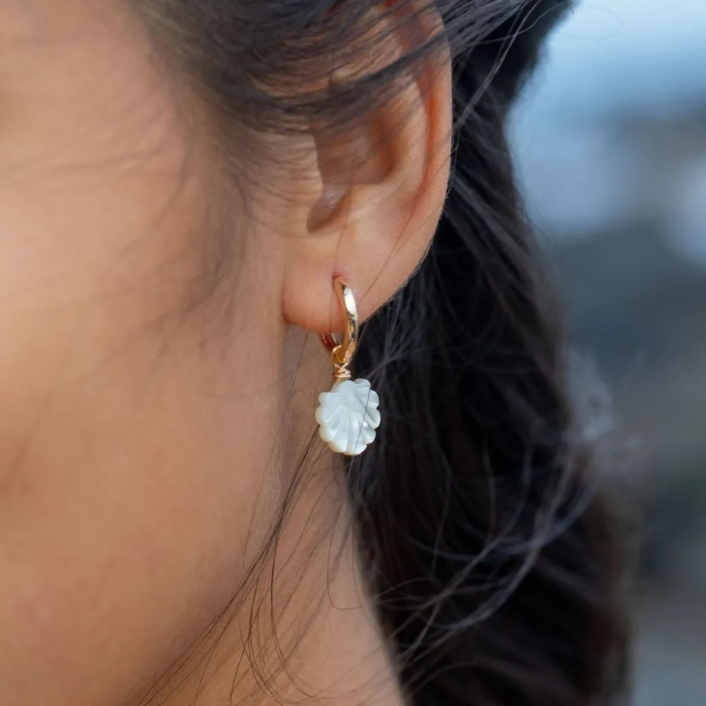 Lanikai Mother of Pearl Shell Earrings