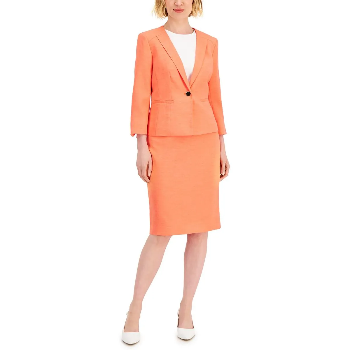 Le Suit Womens Woven 2PC Skirt Suit