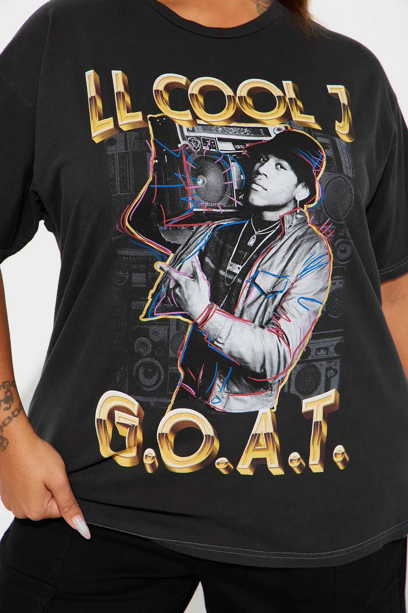 LL Cool J I'm Bad Washed Tee - Black Wash