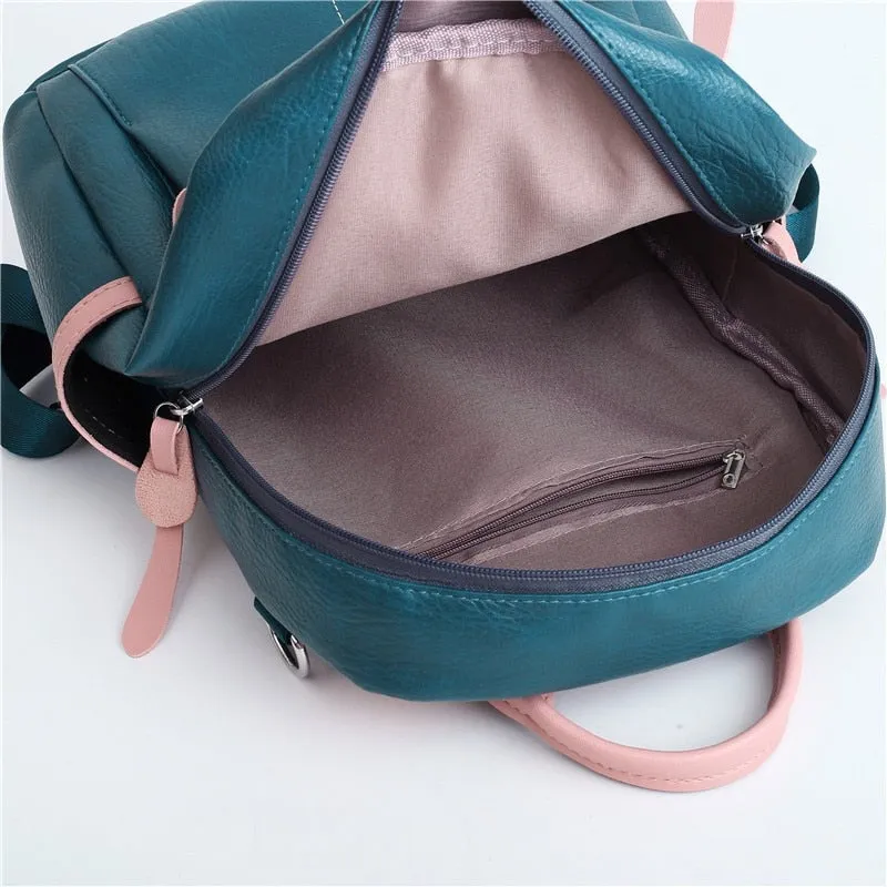 Luxury PU Leather Backpack and Travel Bag