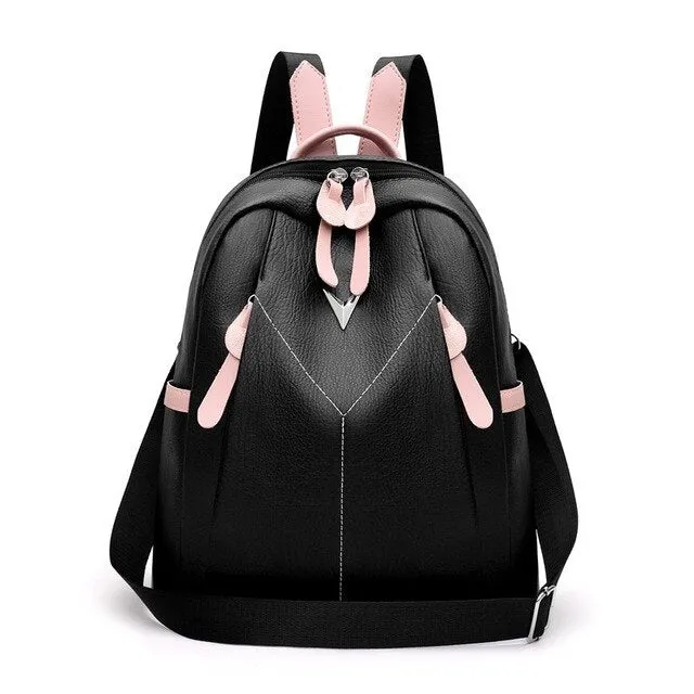 Luxury PU Leather Backpack and Travel Bag