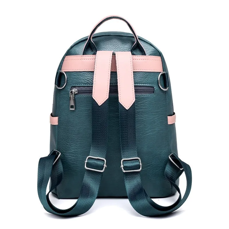 Luxury PU Leather Backpack and Travel Bag