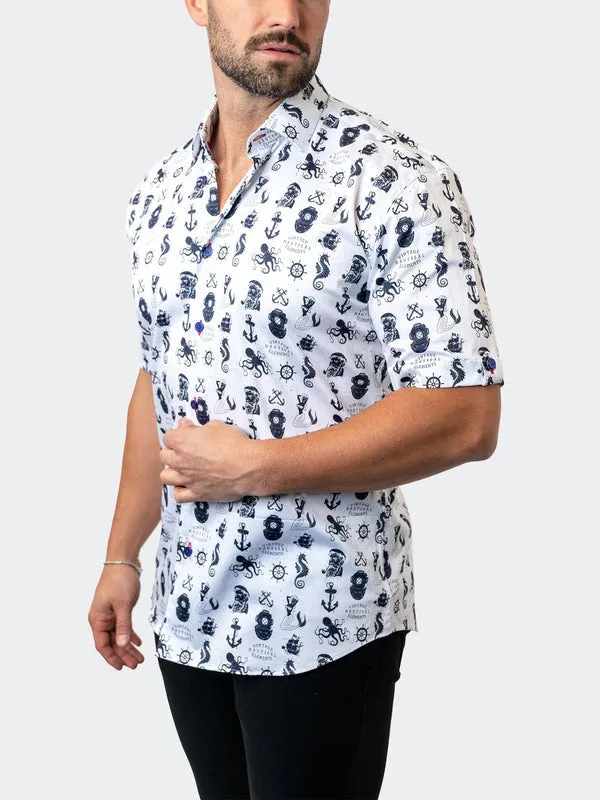 Maceoo Stretch Short-Sleeve Shirt | Galileo StretchNautical50 White