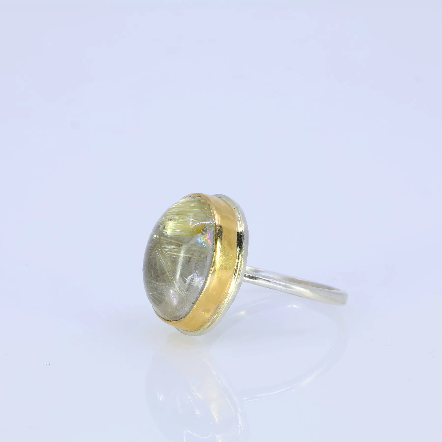 Maggie - Rutilated Quartz Silver Ring