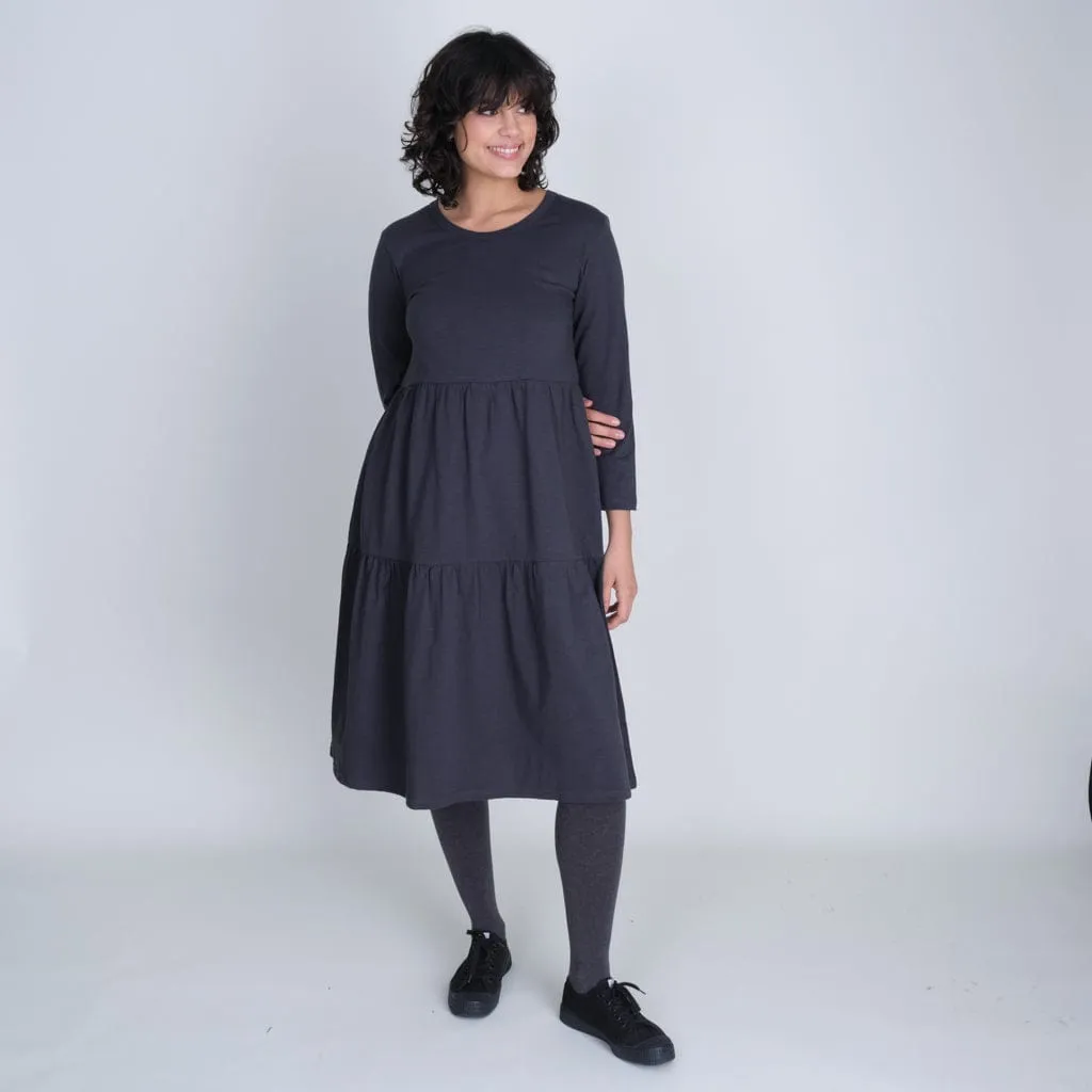 Maya Organic Cotton Jersey Dress | Grey