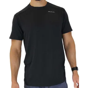 MEN'S VERSATEX CANYON SHORT SLEEVE RUNNING SHIRT- Black