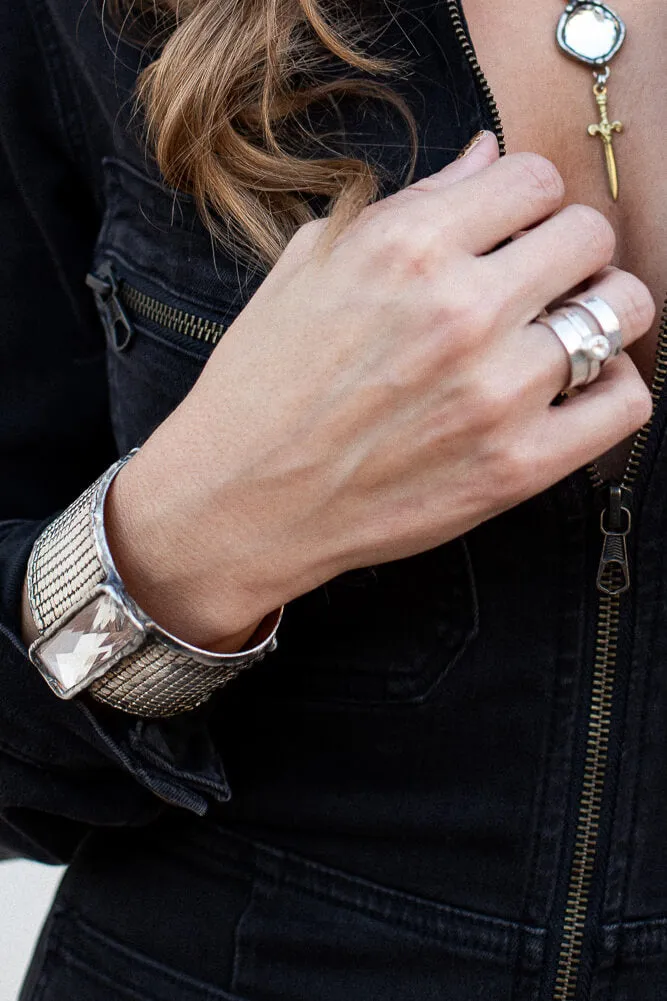 Mesh   Crystal Cuff