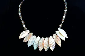 Mother-of-Pearl Necklace and Earrings Set