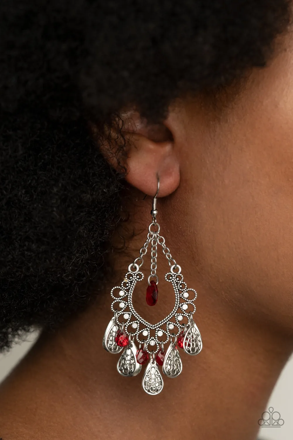 Musical Gardens Red-Earrings