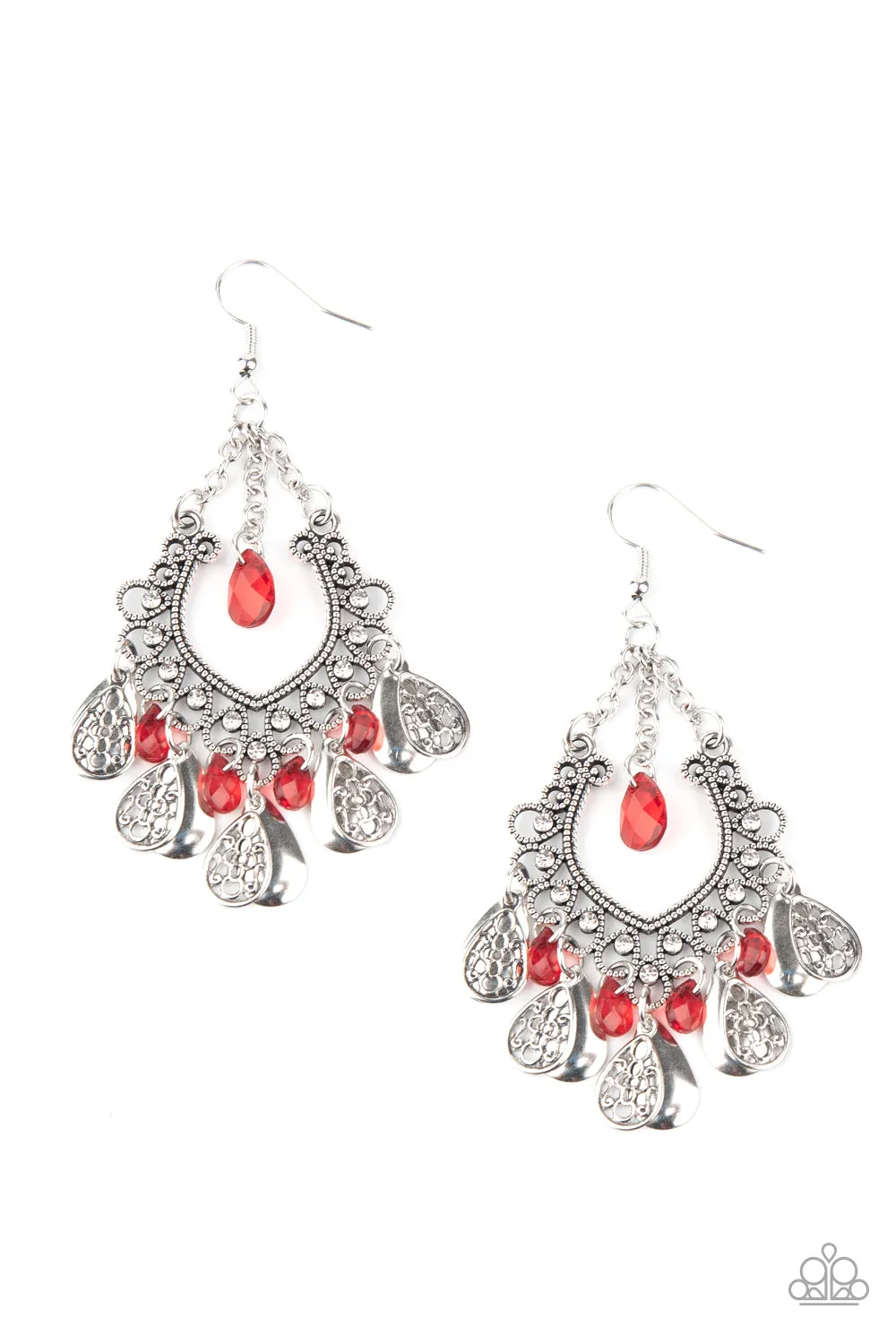 Musical Gardens Red-Earrings