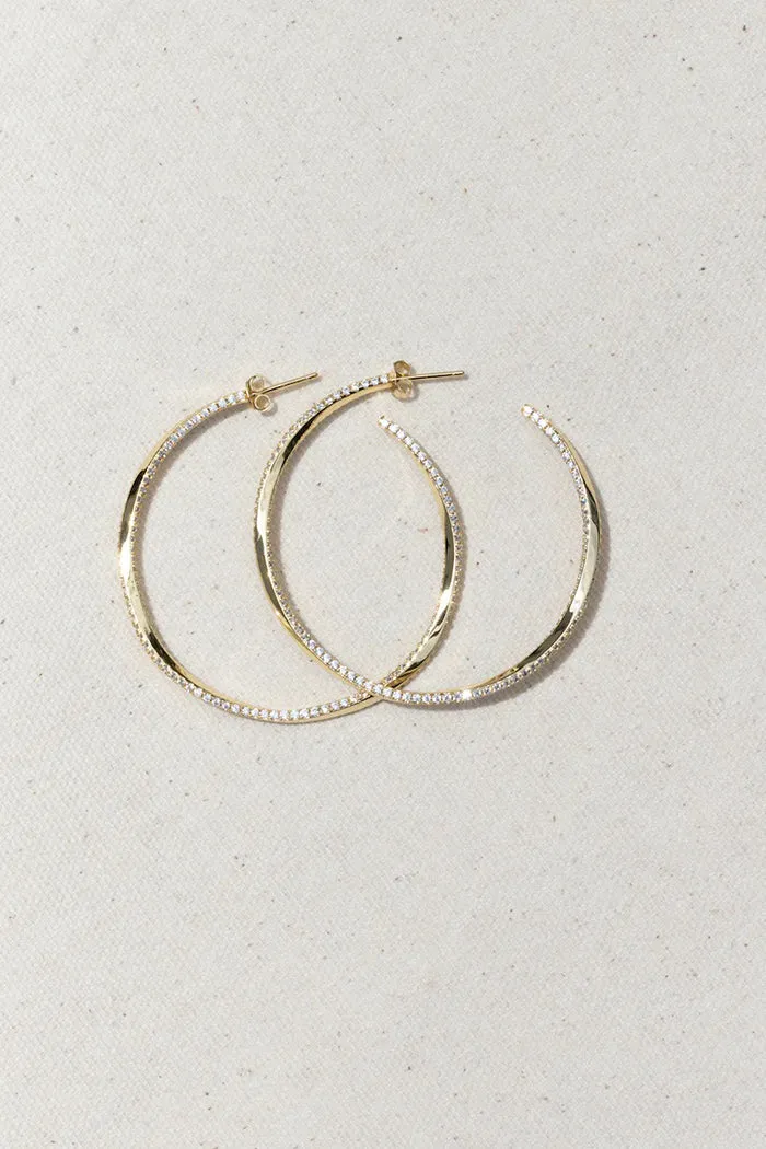 native gem twisted hoops