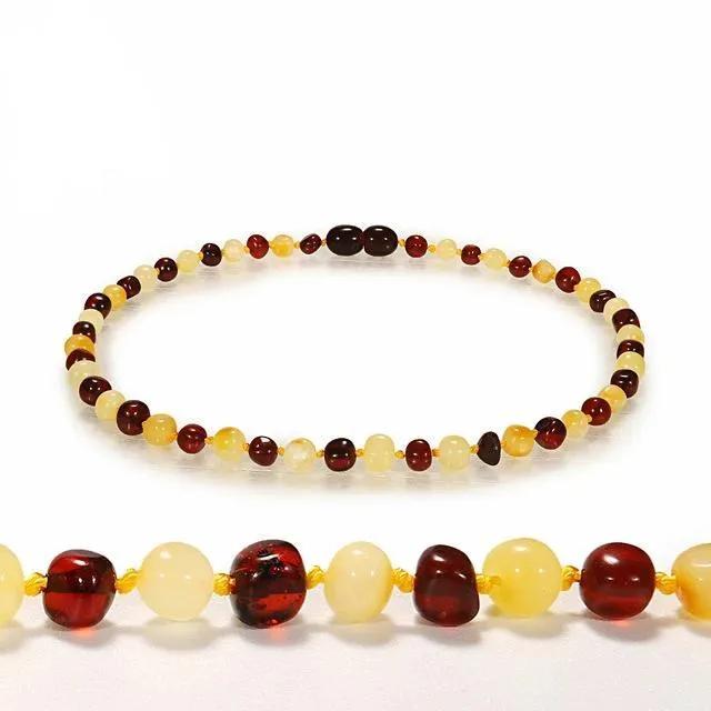 Natural Baltic Amber Stone Bead Necklace