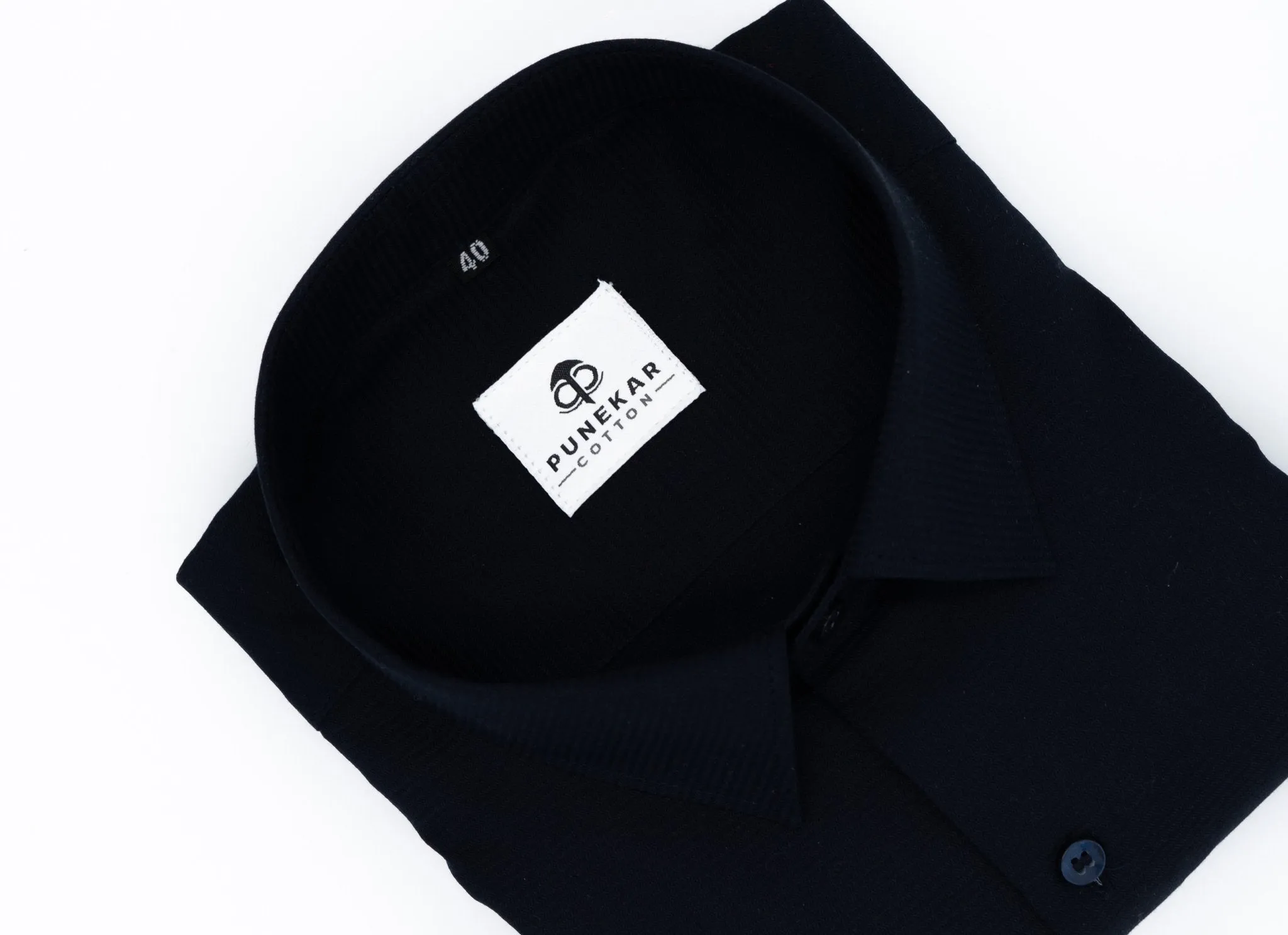 Navy Blue Color Twitter Lining Blende Cotton Shirts For Men