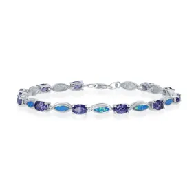 Opal / Tanzanite Tennis Bracelet