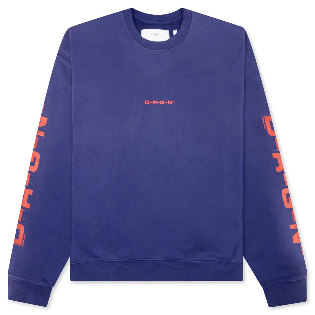 Origins Bleached Oversize Crew - Bleached Blue