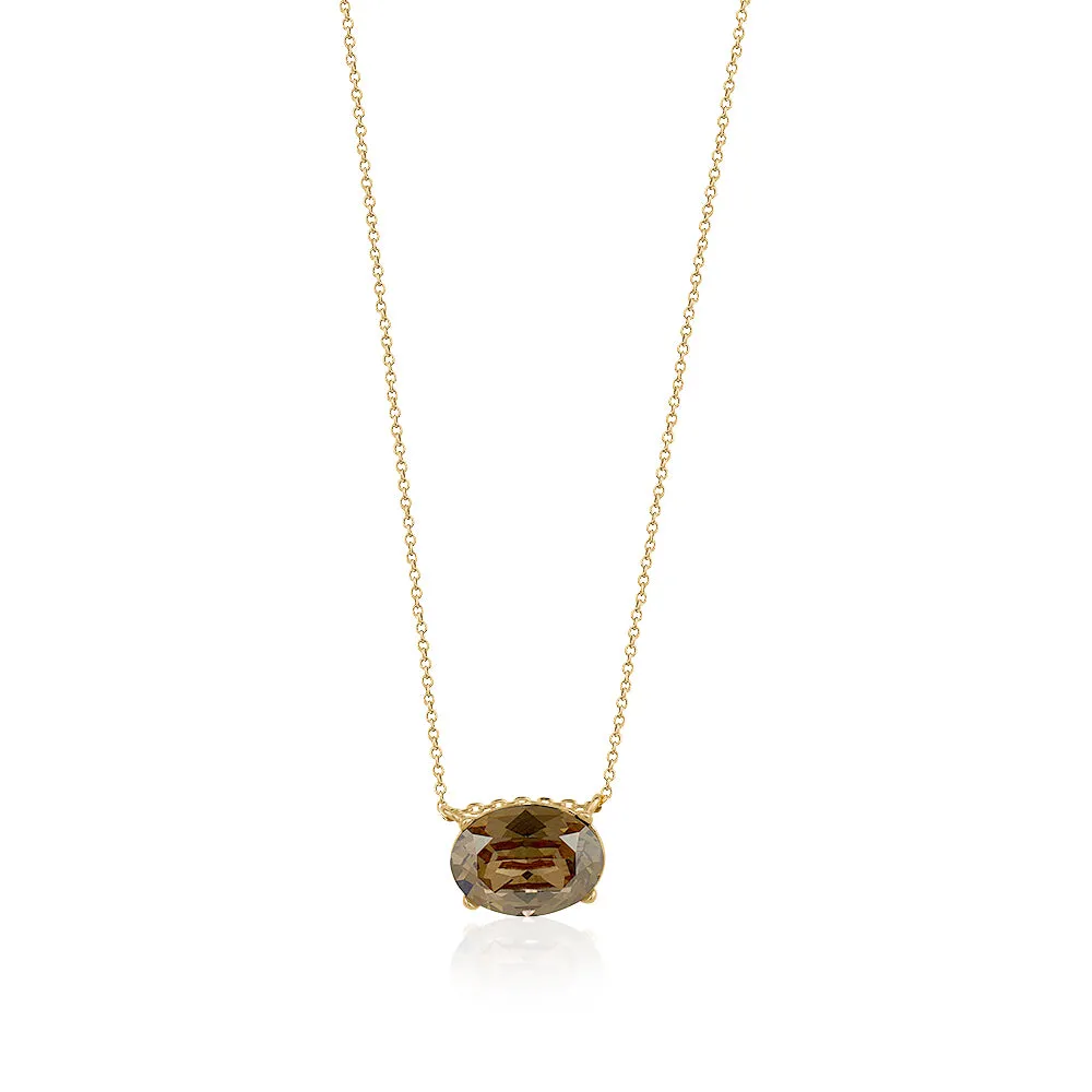 OVAL SOLITAIRE NECKLACE