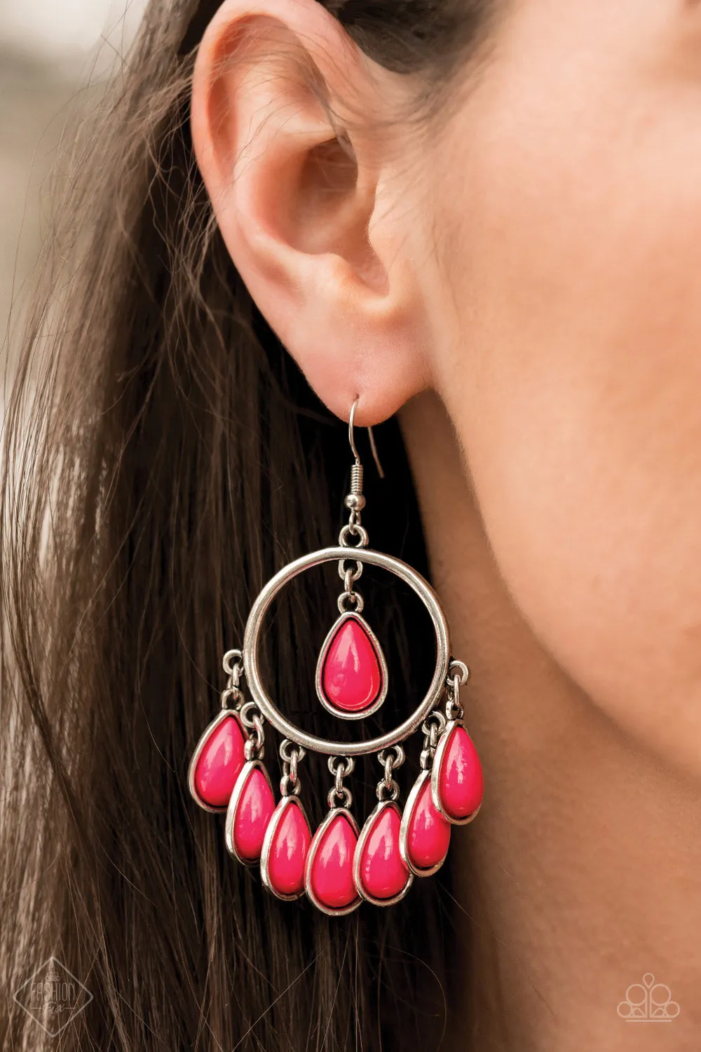 Paparazzi Flirty Flamboyance Pink Earring