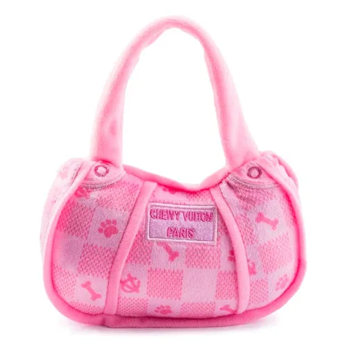 Pink Checker Chewy Vuiton Handbag- Large