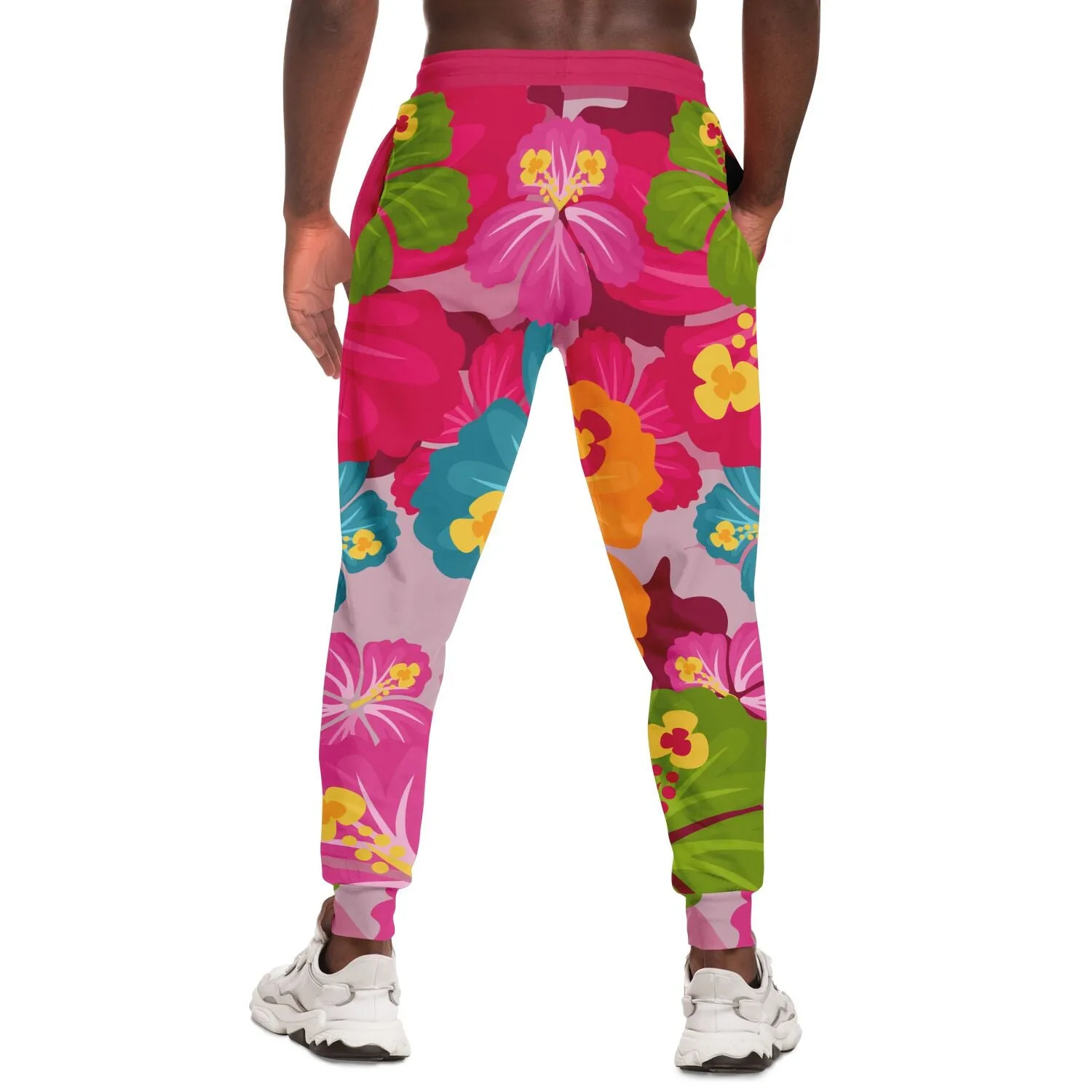 Pink Hawaiian Camo Fleece Joggers