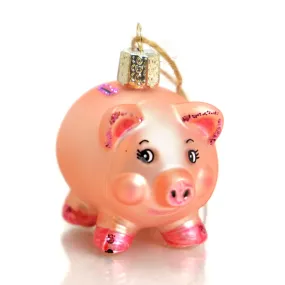 Pink Piggy Bank Ornament