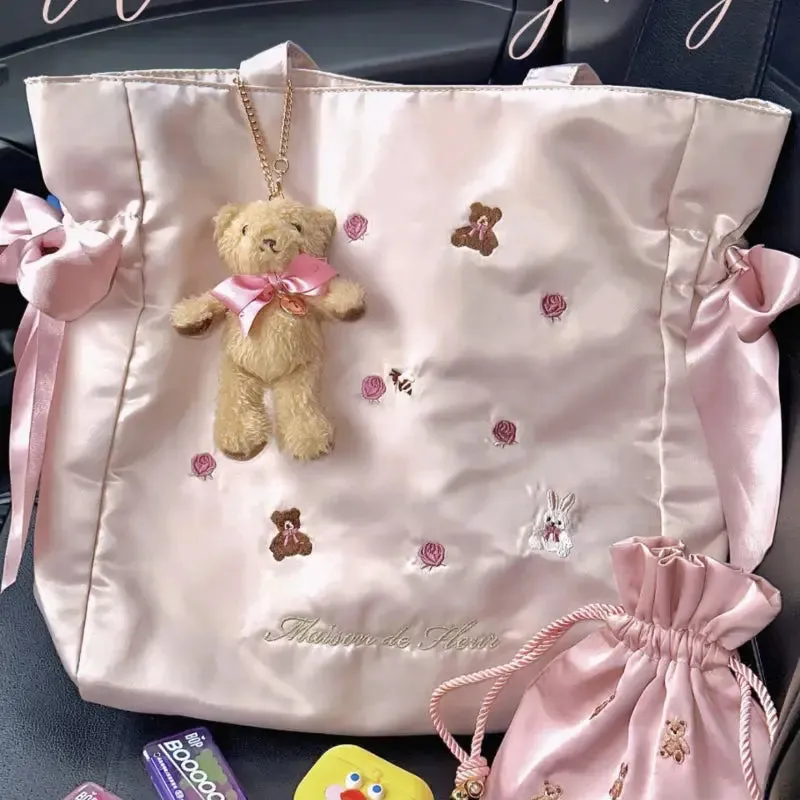 Pink Rabbit Bear Bow Handbag