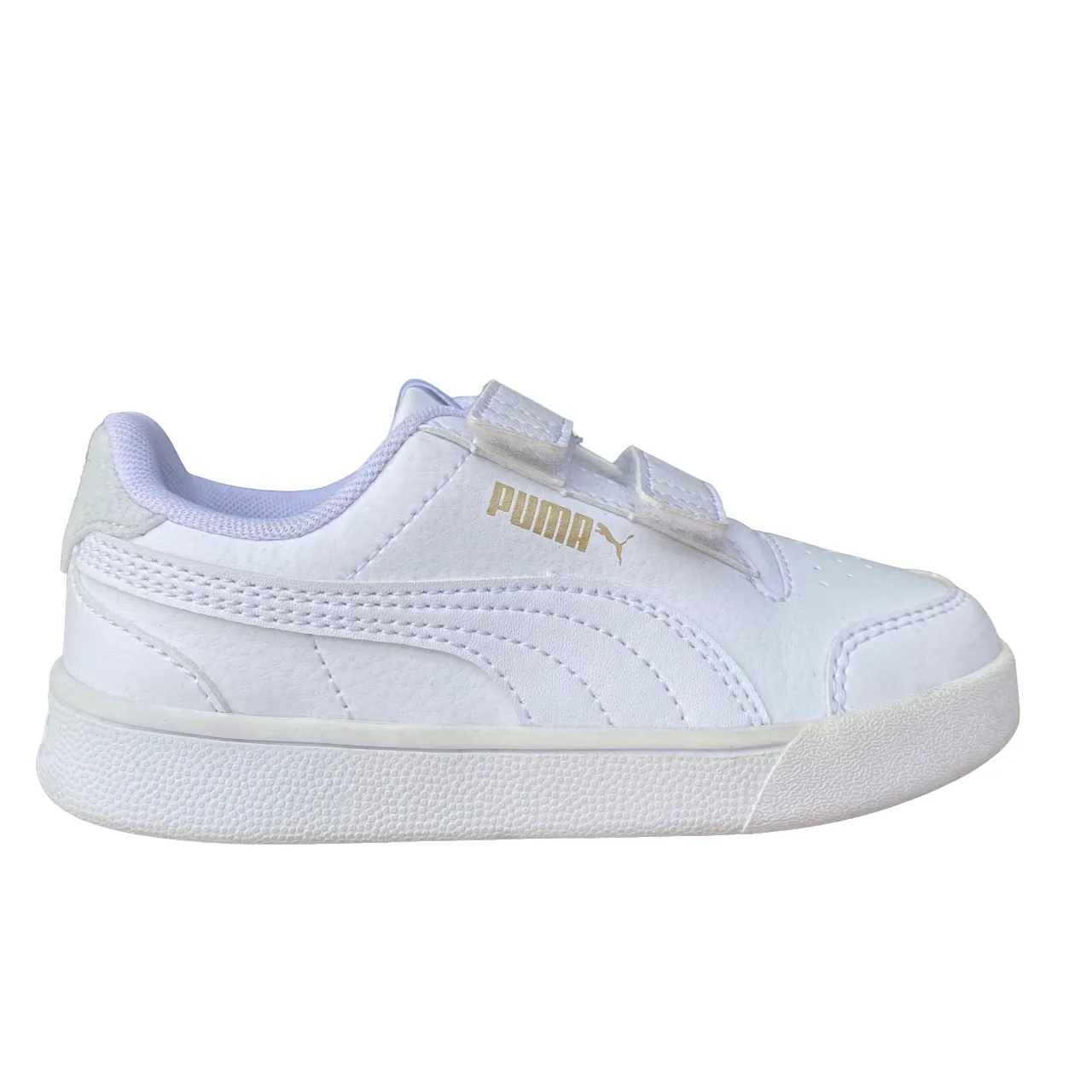 Puma unisex boy's sneakers Shuffle V Ps 375689 01 white