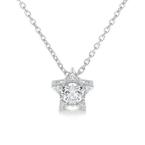 Robbie Diamond Pendant   (0.30 Carat) -14K White Gold