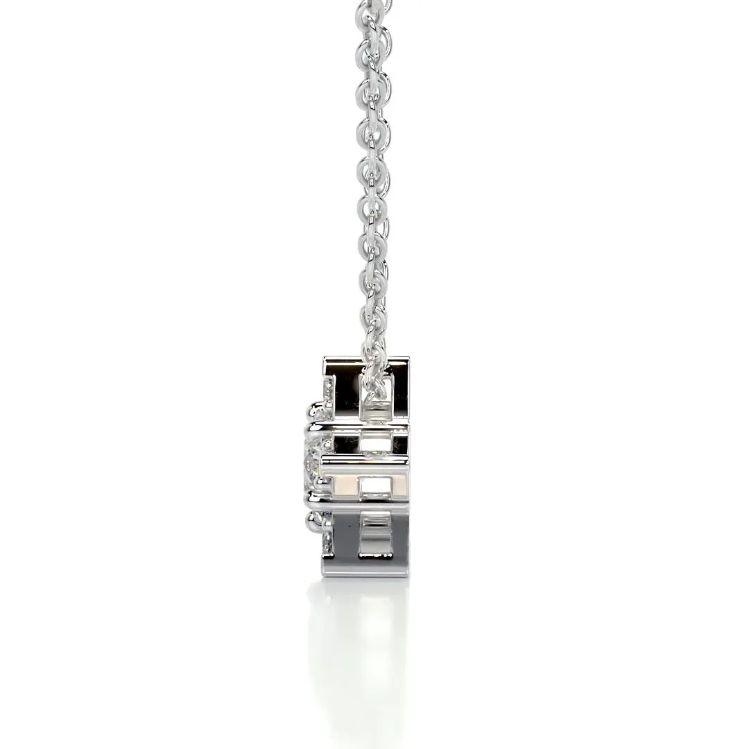 Robbie Diamond Pendant   (0.30 Carat) -14K White Gold