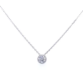 Round Diamond Solitaire Necklace