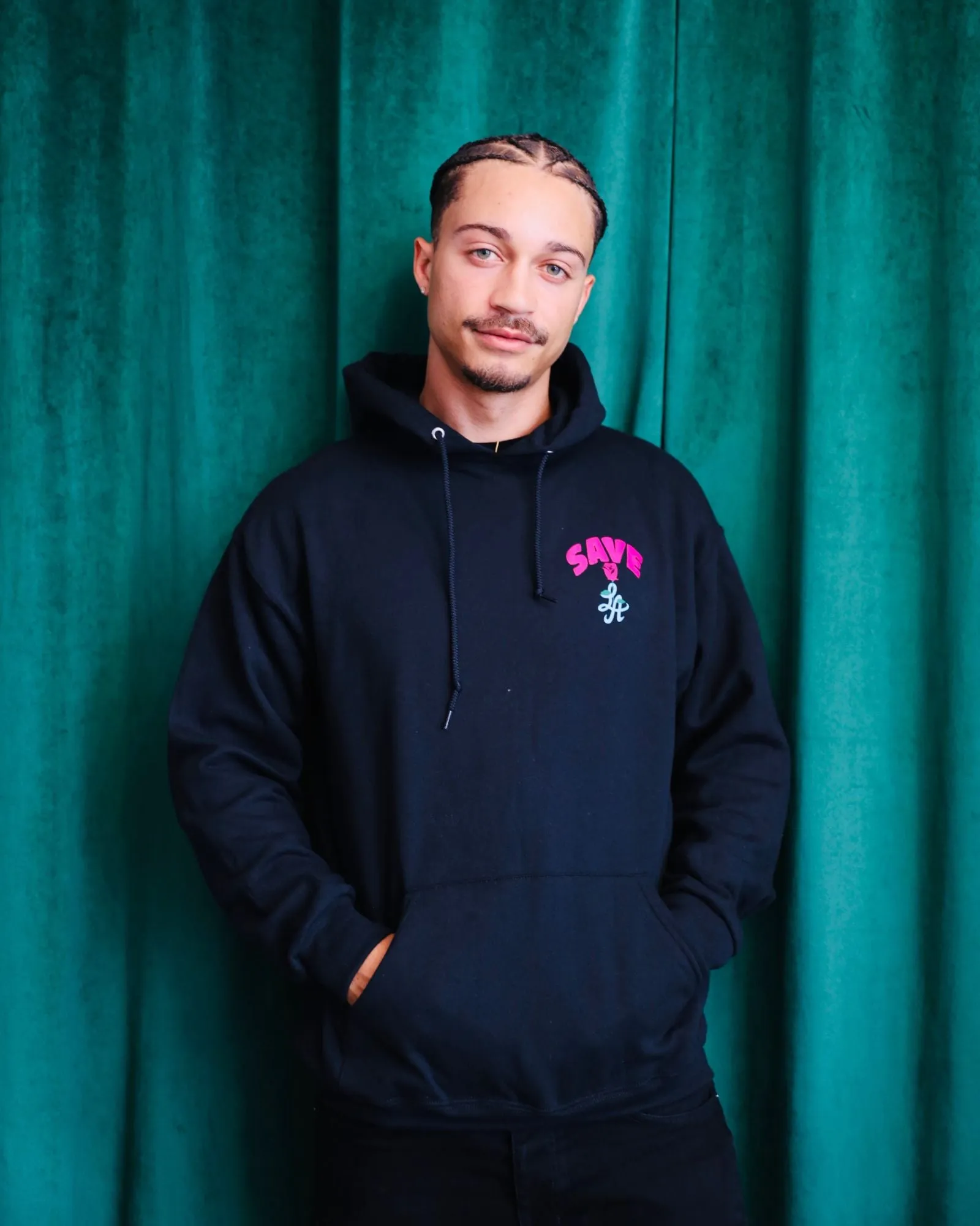 SAVE LA ROSE HOODIE - BLACK