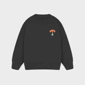 SAVE LA ROSE VINTAGE CREWNECK SWEATER (PASTEL ORANGE/PASTEL GREEN)