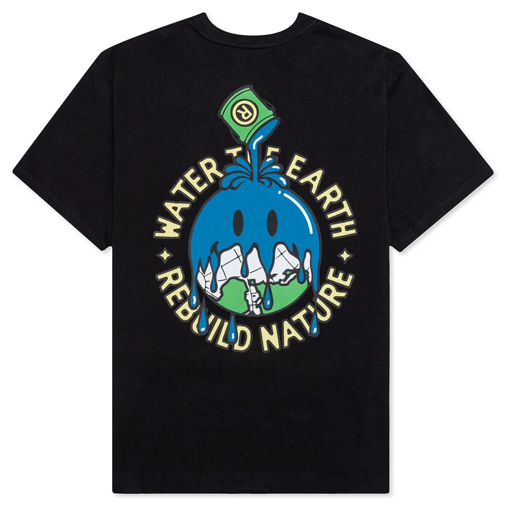 Smiley Water The Planet Tee - Black