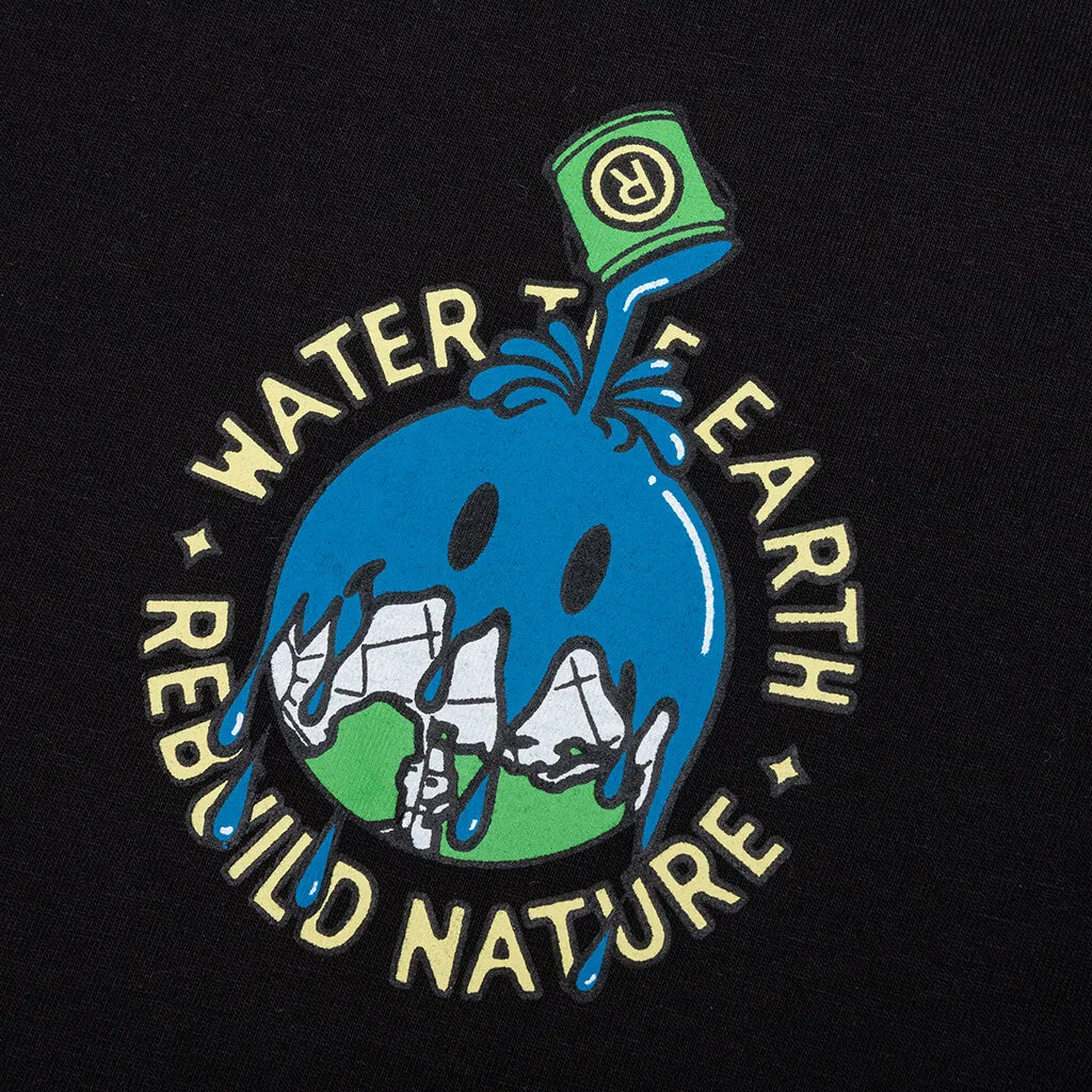 Smiley Water The Planet Tee - Black