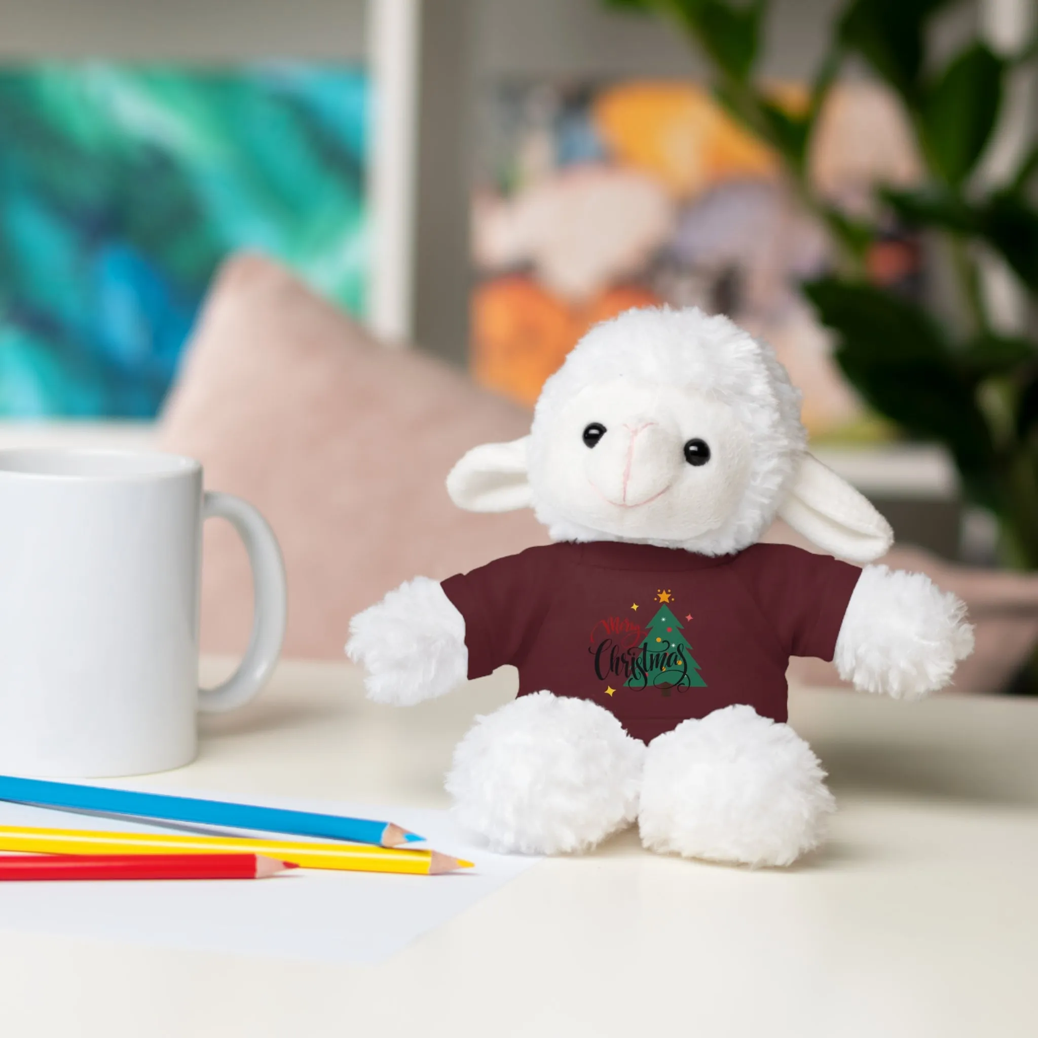 Stuffed Animals with Christmas Tee