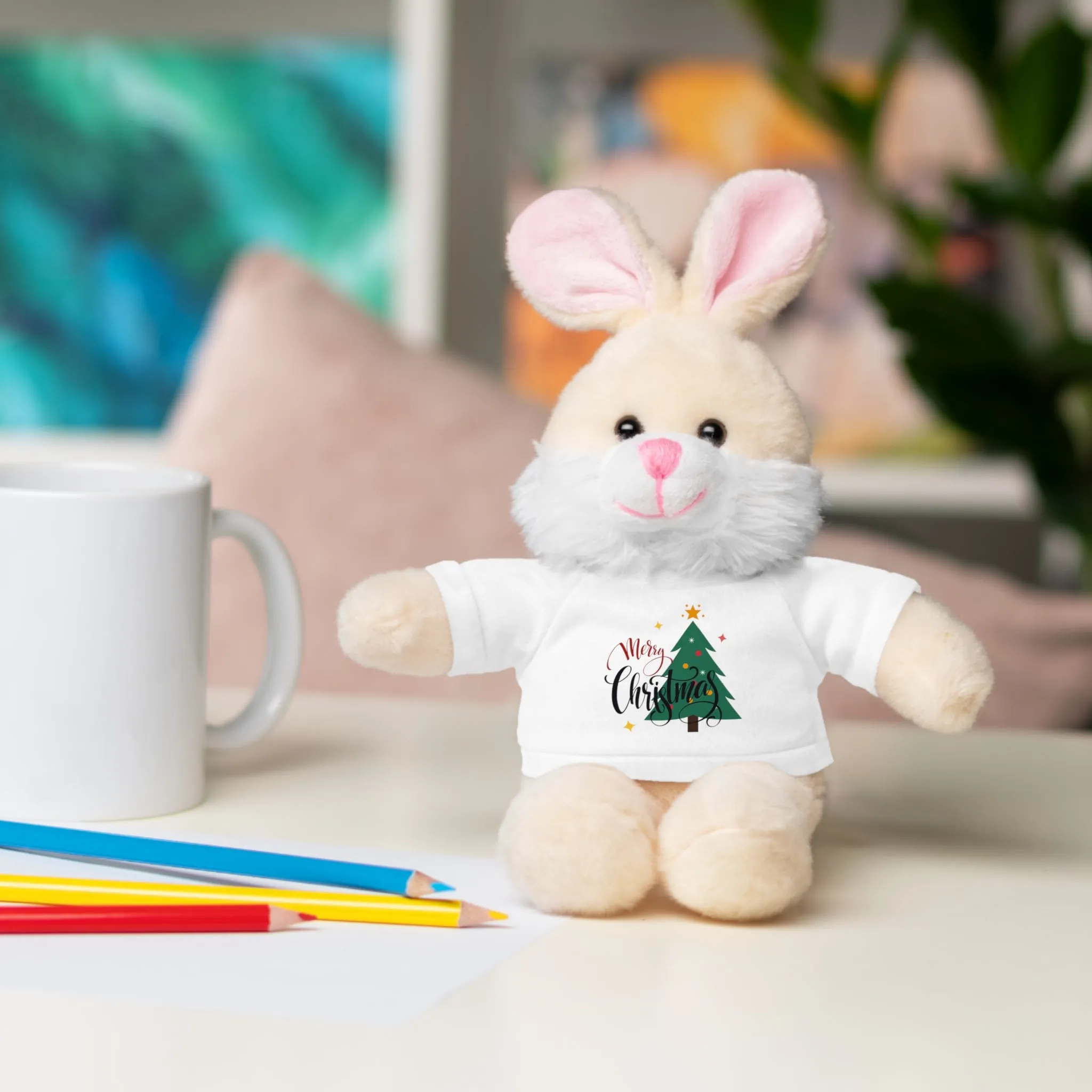 Stuffed Animals with Christmas Tee