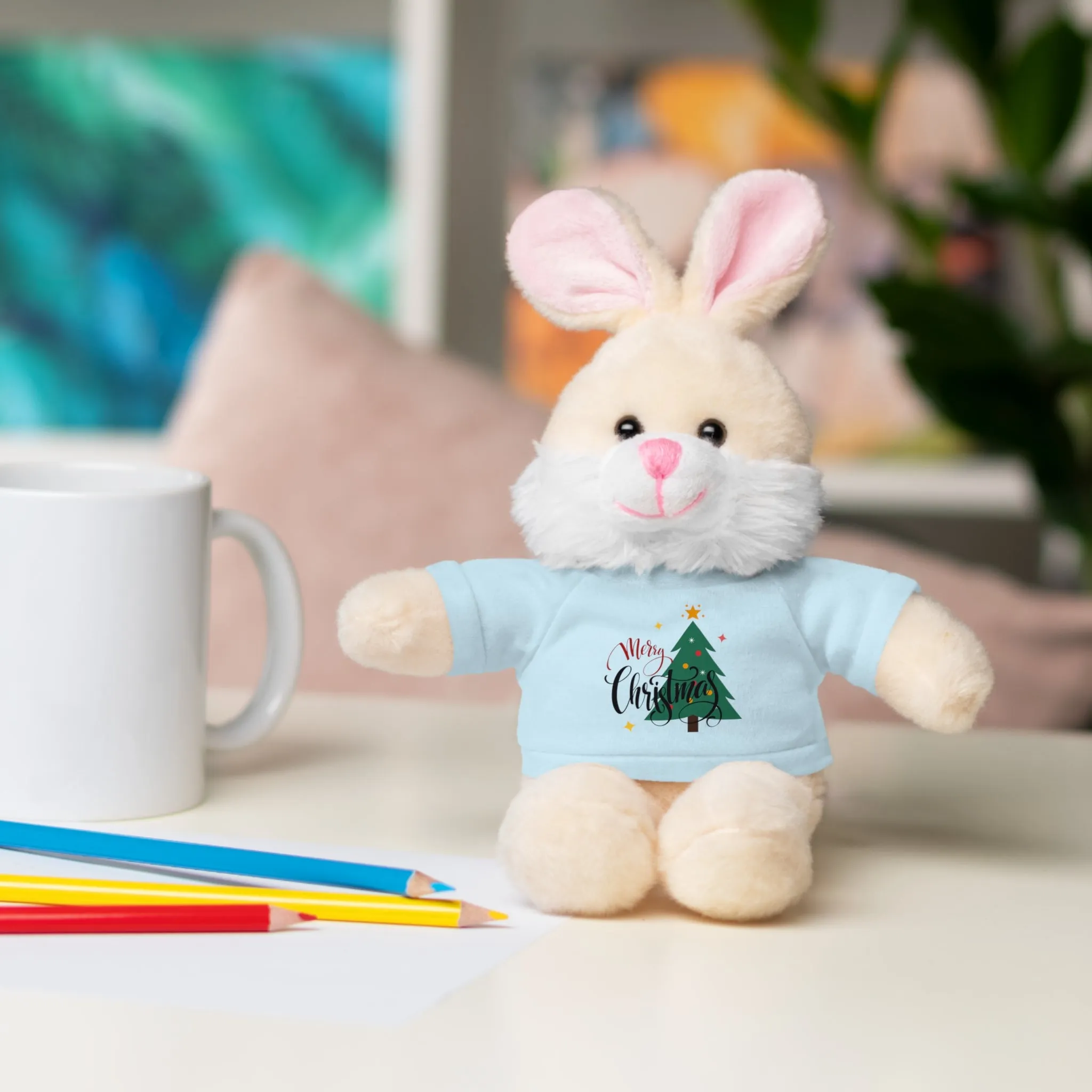 Stuffed Animals with Christmas Tee